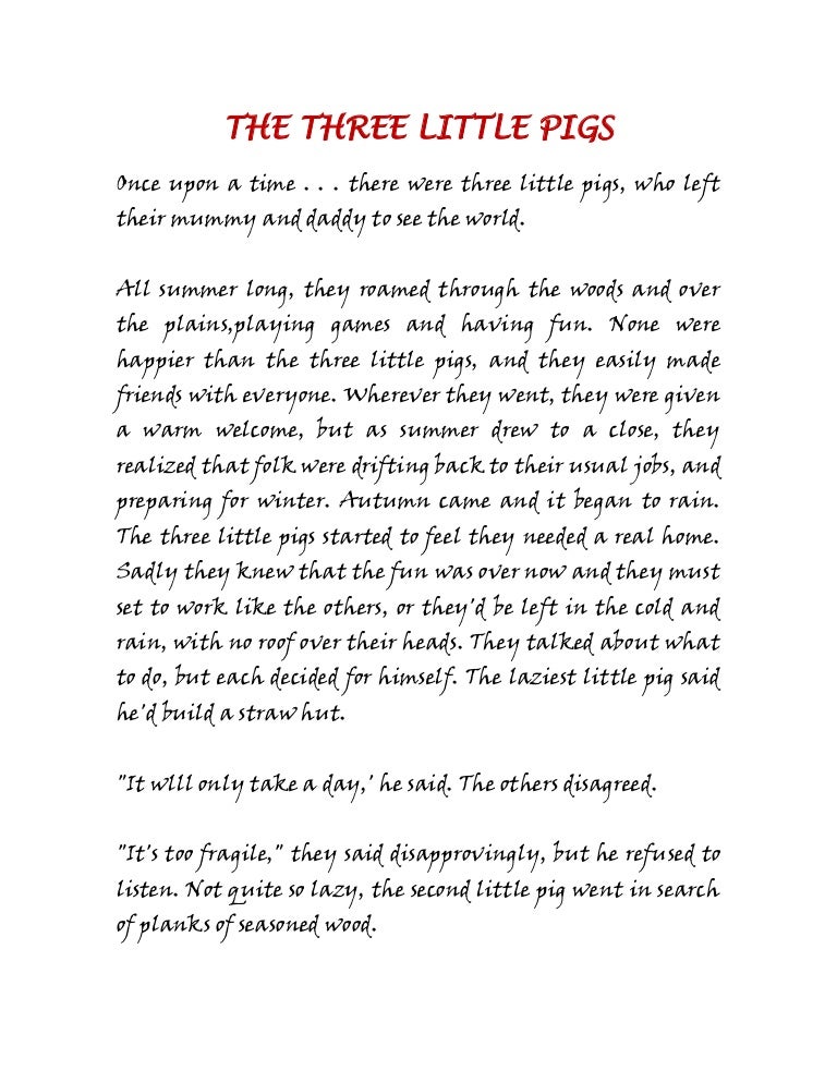 The three little pigs