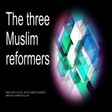 The three muslim reformer