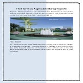 The Three Step Approach to Buying Property