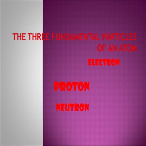 The three subatomic particles