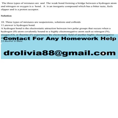 The three types of mixtures are  and  The weak bond forming a bridge .pdf