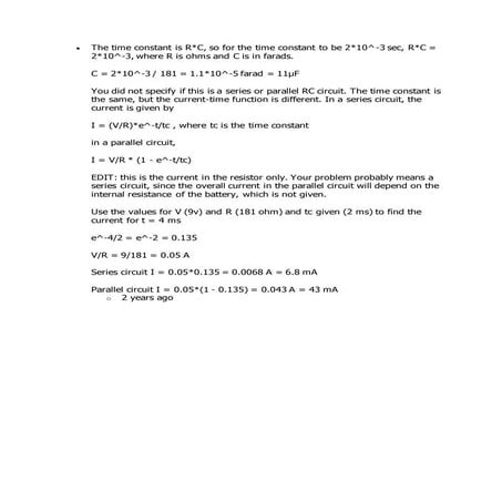 The time constant is R