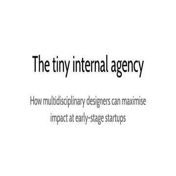 The tiny internal agency