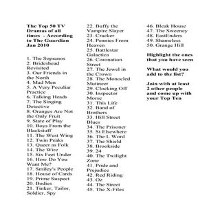 The top 50 tv dramas of all times