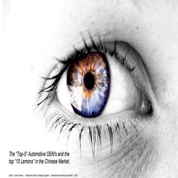 The Top 5 Automotive OEM's and the Top 10 Lemons in the Chinese market (Engli...