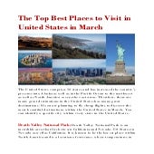 The top best places to visit in united states in march | PDF