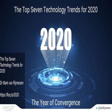 The top seven technology trends for 2020 - dr Mark van Rijmenam