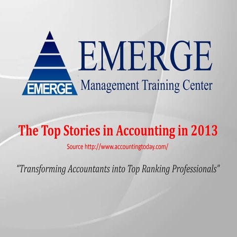 The top stories in accounting in 2013