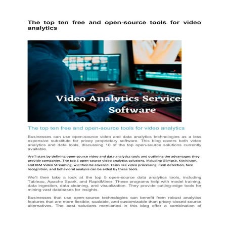 The top ten free and open-source tools for video analytics.pdf