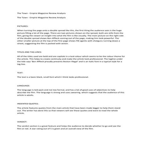 Magazine Review Analysis | PPTX