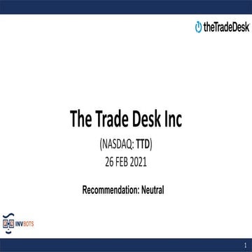 The trade desk (ttd)