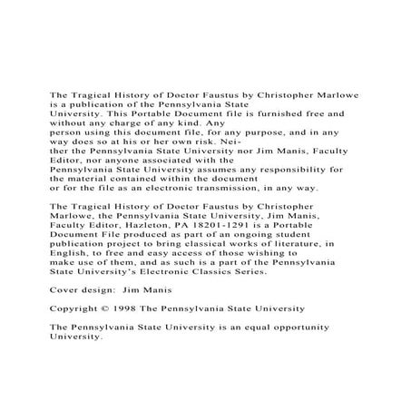 The Tragical History of Doctor Faustus by Christopher Marl.docx