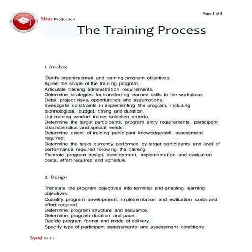 The training process