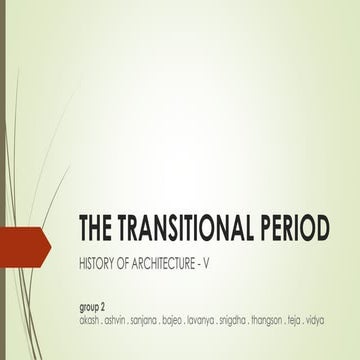 The Transitional Period in Architecture