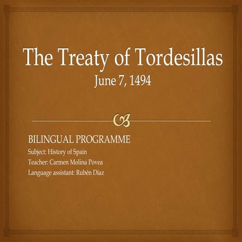 The Treaty of Tordesillas