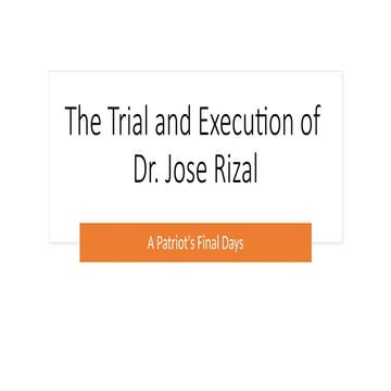 The Trial and Execution of Rizal in RA 1425