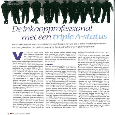 The triple a procurement professional 2009 jv v