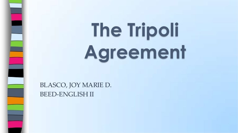 The tripoli agreement