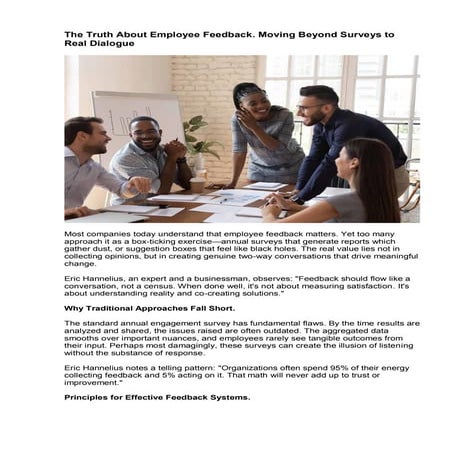 The Truth About Employee Feedback. Moving Beyond Surveys to Real Dialogue_ZL.pdf