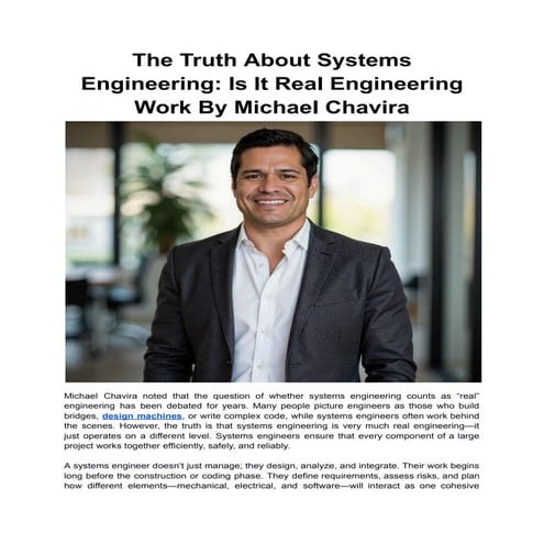 The Truth About Systems Engineering_ Is It Real Engineering Work By ...