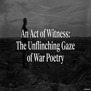War Poetry: The Unflinching Gaze of the Trenches | PDF