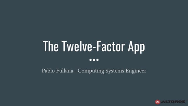 The Twelve Factor App