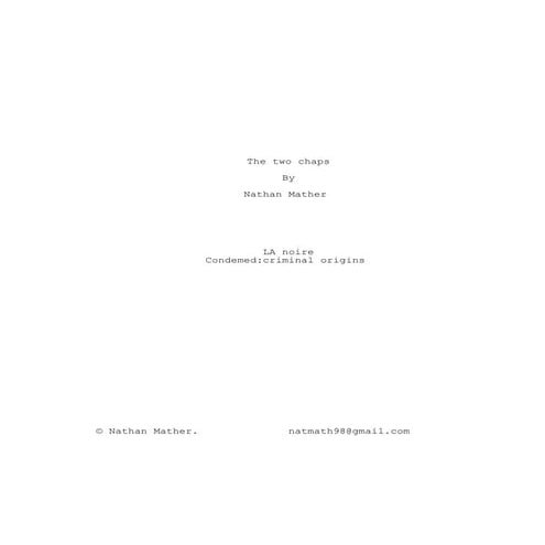 The two chaps final script draft