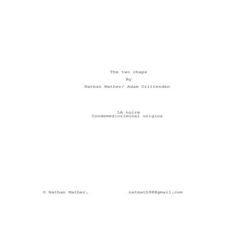 The two chaps final script draft