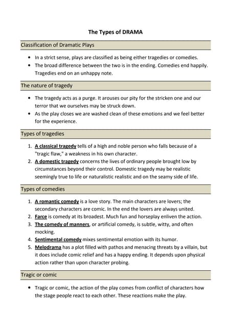 Types of drama | PPTX