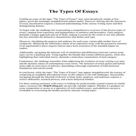 The Types Of Essays. Texas A&M International University