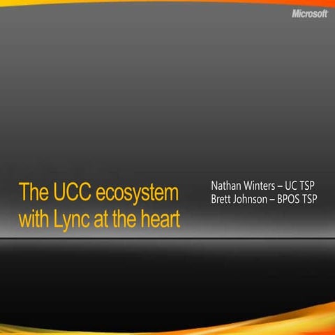 The ucc ecosystem with lync at the heart