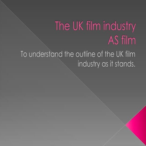 The uk film industry as film studies