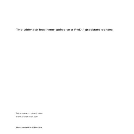 The Ultimate Guide for PhD/grad students