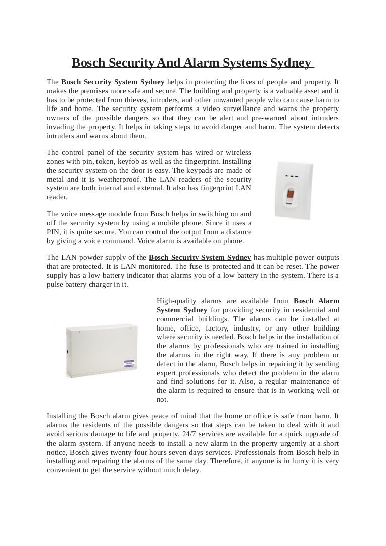 The Ultimate Guide About Bosch Security And Alarm Systems In Sydney