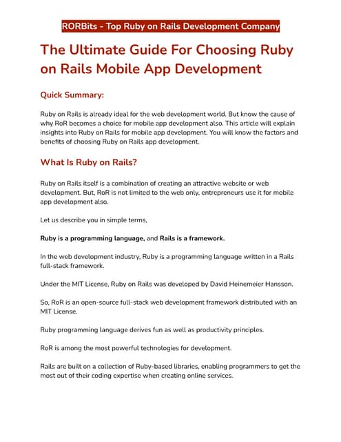 Ruby On Rails Mobile App Development The Expert S Handbook Pdf Ruby On Rails Mobile App Development The Expert S Handbook Pdf