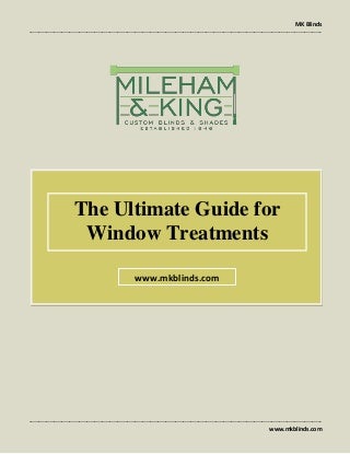 Window Treatments and Covers for your Home - Guide