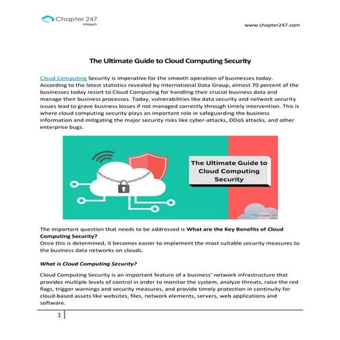 The ultimate guide to cloud computing security-Hire cloud expert