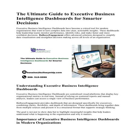 The Ultimate Guide to Executive Business Intelligence Dashboards for ...