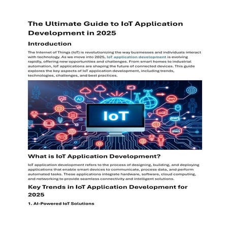 The Ultimate Guide to IoT Application Development in 2025