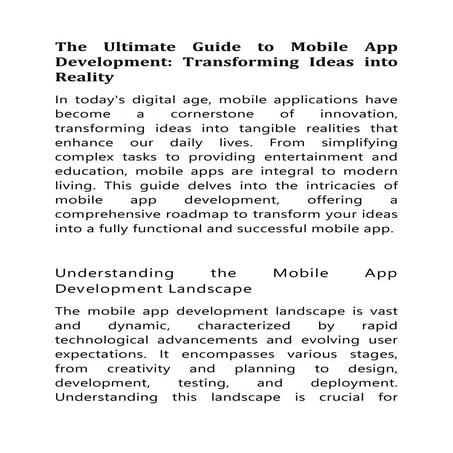 The Ultimate Guide to Mobile App Development Transforming Ideas into Reality.pdf