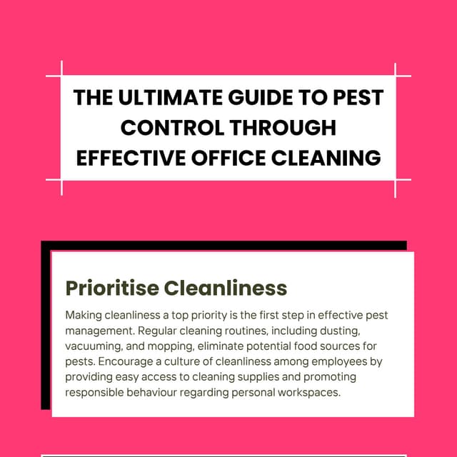 The Ultimate Guide to Pest Control Through Effective Office Cleaning | PDF