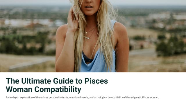 Best Match for Pisces Woman: How to Know Who Fits the Bill