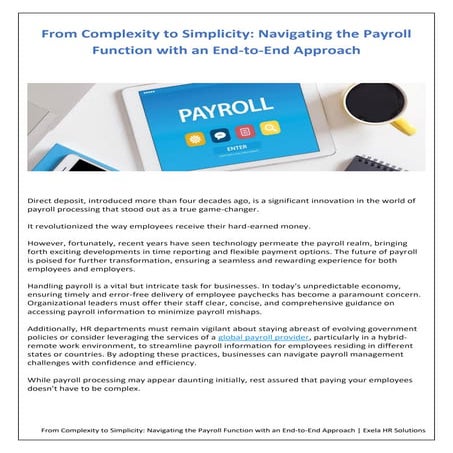 The Ultimate Guide to Simplify Payroll: A Holistic Approach