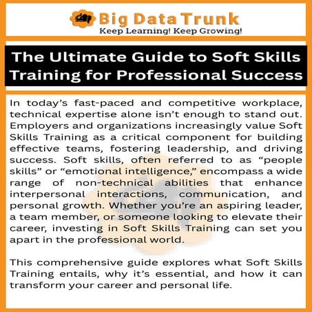 The Ultimate Guide to Soft Skills Training for Professional Success
