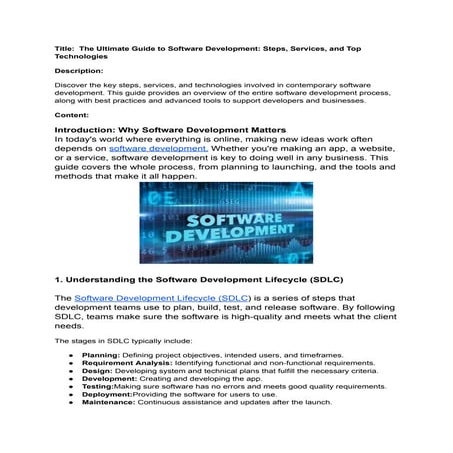 _ The Ultimate Guide to Software Development_ Steps, Services, and Top Techno...
