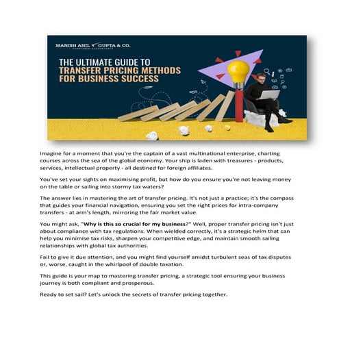 The Ultimate Guide to Transfer Pricing Methods for Business Success