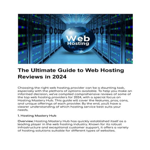 The Ultimate Guide to Web Hosting Reviews in 2024.pdf