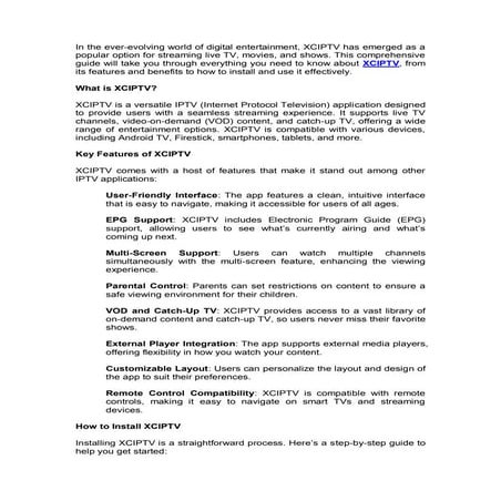 The Ultimate Guide to XCIPTV in Everything You Need to Know.pdf