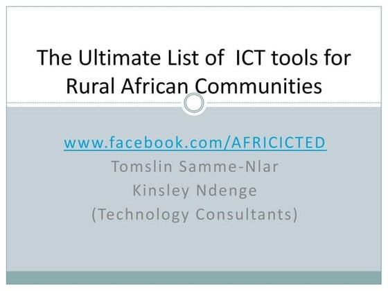 Ict tools | PPT | Internet | Computing