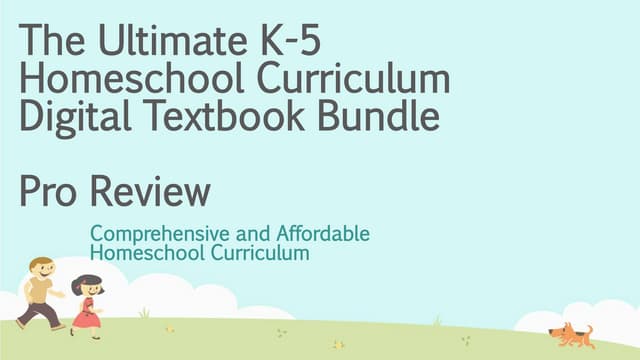 The Ultimate Kindergarten through Fifth Grade Homeschool Curriculum Digital B...
